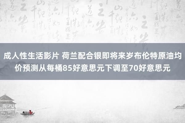 成人性生活影片 荷兰配合银即将来岁布伦特原油均价预测从每桶85好意思元下调至70好意思元