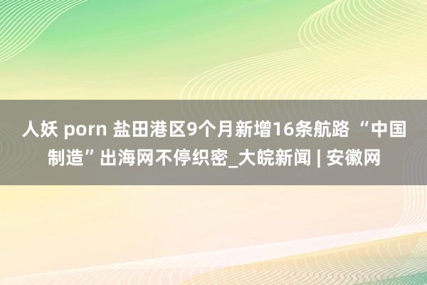 人妖 porn 盐田港区9个月新增16条航路 “中国制造”出海网不停织密_大皖新闻 | 安徽网