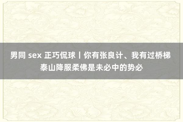 男同 sex 正巧侃球丨你有张良计、我有过桥梯 泰山降服柔佛是未必中的势必