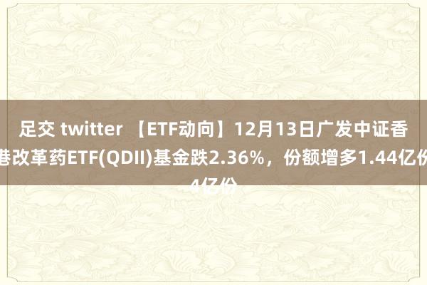 足交 twitter 【ETF动向】12月13日广发中证香港改革药ETF(QDII)基金跌2.36%，份额增多1.44亿份