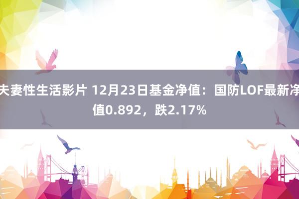 夫妻性生活影片 12月23日基金净值：国防LOF最新净值0.892，跌2.17%