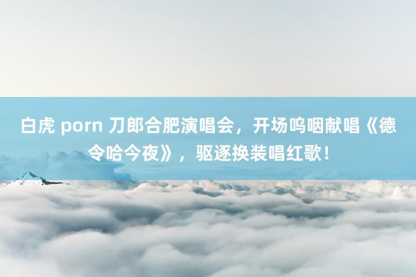 白虎 porn 刀郎合肥演唱会，开场呜咽献唱《德令哈今夜》，驱逐换装唱红歌！