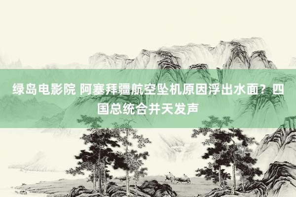 绿岛电影院 阿塞拜疆航空坠机原因浮出水面？四国总统合并天发声