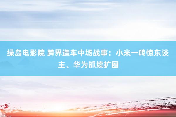 绿岛电影院 跨界造车中场战事：小米一鸣惊东谈主、华为抓续扩圈