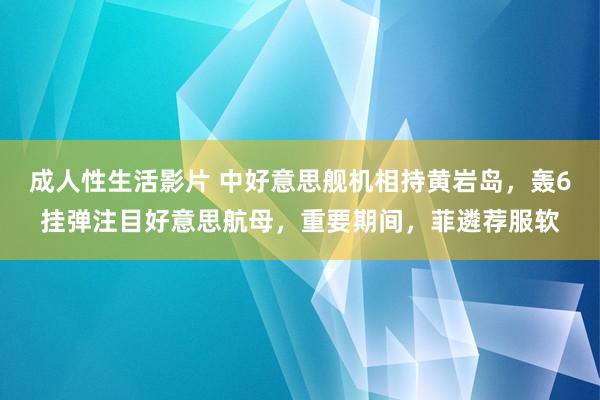 成人性生活影片 中好意思舰机相持黄岩岛，轰6挂弹注目好意思航母，重要期间，菲遴荐服软