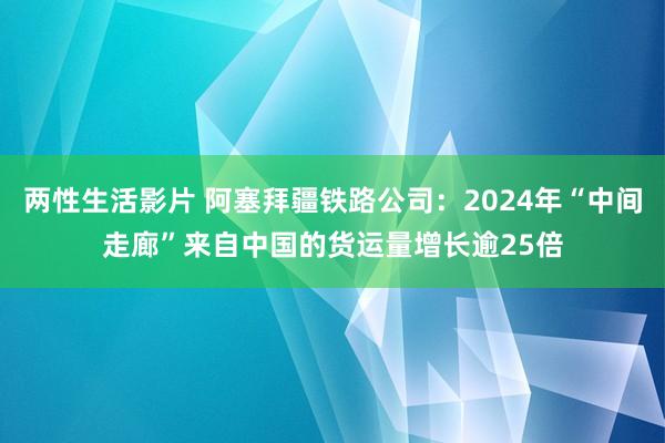 两性生活影片 阿塞拜疆铁路公司：2024年“中间走廊”来自中国的货运量增长逾25倍